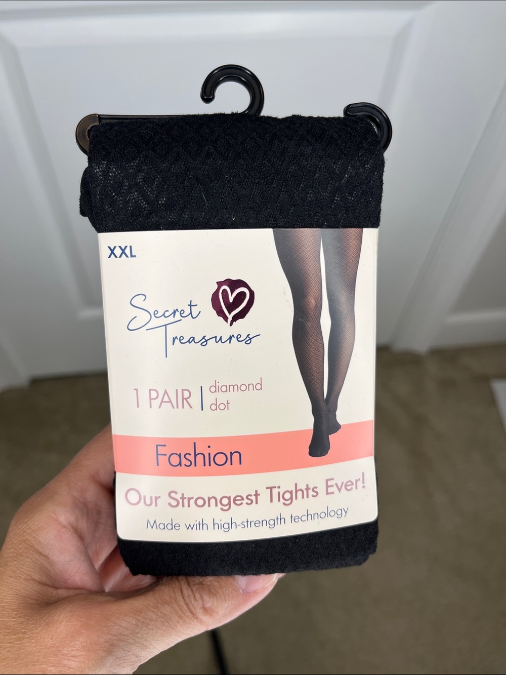 Secret Treasures Black Diamond Dot Tights - XXL